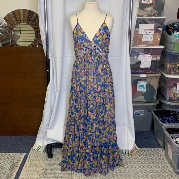 ANTHROPOLOGIE Verb By Pallavi Singhee Vineyard Tiered Maxi Dress Size 8 NWT - Picture 3 of 16